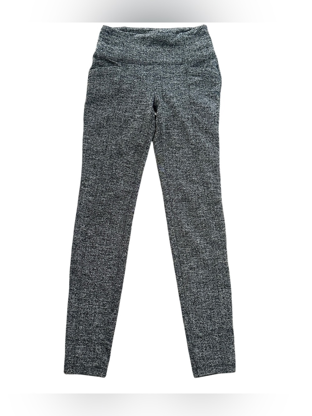 Athleta Women’s XS Herringbone Pull On Skinny Pants Black White